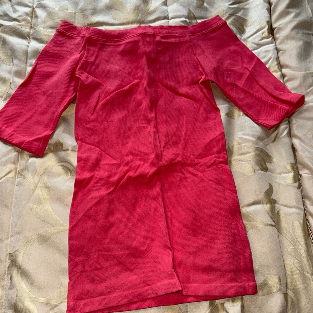 Elegant Off-Shoulder High Low Dress - Red
